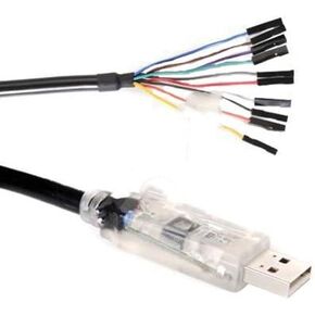 FTDI C232HM-DDHSL-0, Cable, Assembly; USB-MPSSE(SPI/I2C/Jtag); 3.3V; 250ma Output; 24AWG; 0.5m