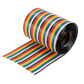 uxcell Flat Ribbon Cable 40P Rainbow IDC Wire 1.27mm Pitch 3 Meters Long