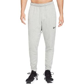 Nike Men's Dri Fit Cotton Blend Standard Fit Tapered Leg Athletic Training Joggers Pants (as1, Alpha, x_l, Regular, Regular, Dark Grey Heather, X-Large)