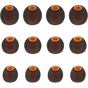 ALXCD Ear Tips Compatible with JBL Live 300 Tune 125TWS Bluetooth Headphones, 6 Pairs S/M/L Sizes Replacement Silicone Earbud Tips, Replacement for JBL Tune 125TWS Live300，Black
