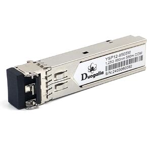 2-Pack Gigabit Multi-Mode SFP LC Module, 1.25G SFP MMF 850nm up to 550m (1804 ft)