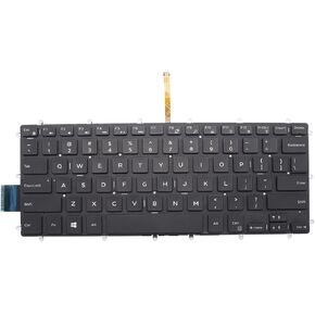 Replacement Keyboard for Inspiron 5368 5378 5370 5568 5578 5579 7368 7370 7373 7375 7378 7460 7560 7570 7572 7573 7579 Laptop with Backlit P/N:H4XRJ 0H4XRJ Black