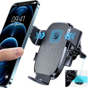 LISEN Car Phone Holder Mount, 2023 Upgrade Auto Locking, for iPhone 13, Samsung and More, Compatible with 4-7in Mobile Phones, Vent Mounting Type