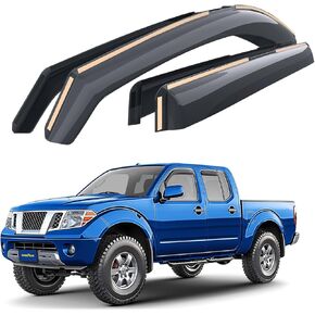Goodyear Shatterproof in-Channel Window Deflectors for Trucks Toyota Tacoma 2016-2023 Double Cab, Rain Guards, Window Visors, Vent Deflector, Truck Accessories, 4pcs- GY003409