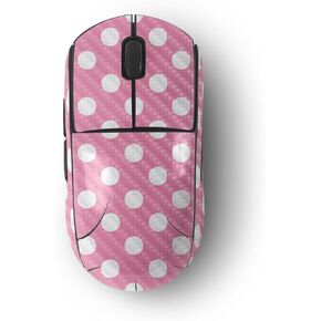MightySkins Carbon Fiber Skin Compatible with Logitech G Pro Wireless Gaming Mouse - Mini Dots | Protective, Durable Textured Carbon Fiber Finish | Easy to Apply, Remove, and Change Style