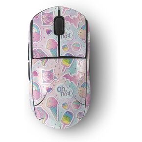 MightySkins Glossy Glitter Skin Compatible with Logitech G Pro Wireless Gaming Mouse - Unicorn Popsicle | Protective, Durable High-Gloss Glitter Finish | Easy to Apply
