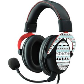 MightySkins Skin Compatible with Kingston HyperX Cloud II Gaming Headset - Turquoise Tribal | Protective, Durable, and Unique Vinyl Decal wrap Cover | Easy to Apply, Remove | Made in The USA