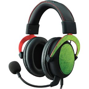 MightySkins Skin Compatible with Kingston HyperX Cloud II Gaming Headset - Green Cement | Protective, Durable, and Unique Vinyl Decal wrap Cover | Easy to Apply, Remove | Made in The USA