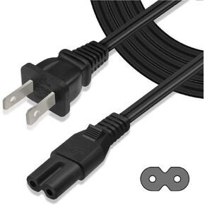 BRENDAZ 2 Prong 2 Slot AC Power Cord Cable for TV LCD Screen COMPATIBLE with TCL Roku Smart HDTV (10-FEET)