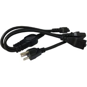 (0.6m/2ft) 5-15p to c13,5-15p to 5-15r,5-15p to c5, NEMA 5-15P to IEC320 C13 +C5+Nema 5-15R Female, 3 in 1 Multifunctional AC Power Cord