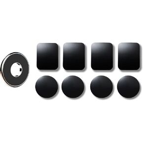 Magnetic Phone Mount for Car [Powerful Magnet] with [8 Pack] 3M Black Metal Plates Phone Holder for Car, Universal Magnetic Phone Mount Holder for Phones and Mobile Devices. (Silver)