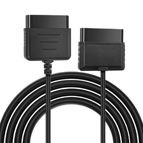 6FT PS1 PS2 Extension Cord, Extender Cable for Sony Playstation 1 Playstation 2 Game Console Wired Controller, 2Pack