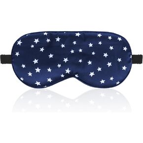 Silk Sleep Eye Mask Comfortable Soft Eye Mask with Adjustable Buckle Perfect Blocks Light Breathable Eye Cover Side Sleeping Aid Blindfold for Night Travel Meditation Nap Women Men