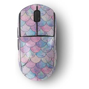 MightySkins Glossy Glitter Skin Compatible with Logitech G Pro Wireless Gaming Mouse - Mermaid Scales | Protective, Durable High-Gloss Glitter Finish | Easy to Apply