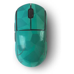 MightySkins Skin Compatible with Logitech G Pro Wireless Gaming Mouse - Blue Green Polygon | Protective, Durable, and Unique Vinyl Decal wrap Cover | Easy to Apply