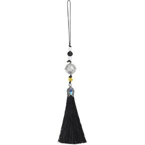 uxcell Pendants with Tassels, Green Classic Bells Tassel Pendant 1pcs 19cm/7.48" DIY Craft Home Fringe Strap Hang Decoration