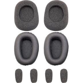 Blucoil EPMC-B450XT Replacement Ear Pad Cushions and Microphone Windscreens Kit for Blueparrott B450-XT Classic Headset