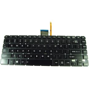 Abakoo New Keyboard Compatible with Toshiba Satellite E45-B E45D-B E45T-B E45-B4100 E45-B4200 P30W-B P35W-B Backlit US Black no Frame
