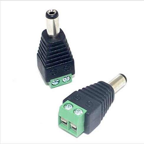Male Female DC Power Plug Connector 2.5 x 5.5/2.1x5.5 (Screw Fastening Type) Needn't Welding DC Plug Adapter,10pcs/Set (Female Plug Connector 2.5x5.5mm) in Kuwait