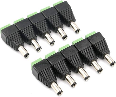 Male Female DC Power Plug Connector 2.5 x 5.5/2.1x5.5 (Screw Fastening Type) Needn't Welding DC Plug Adapter,10pcs/Set (Female Plug Connector 2.5x5.5mm) in Kuwait