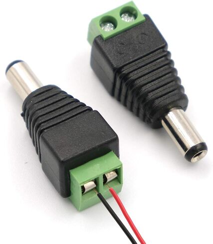 Male Female DC Power Plug Connector 2.5 x 5.5/2.1x5.5 (Screw Fastening Type) Needn't Welding DC Plug Adapter,10pcs/Set (Female Plug Connector 2.5x5.5mm) in Kuwait