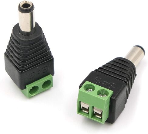 Male Female DC Power Plug Connector 2.5 x 5.5/2.1x5.5 (Screw Fastening Type) Needn't Welding DC Plug Adapter,10pcs/Set (Female Plug Connector 2.5x5.5mm) in Kuwait