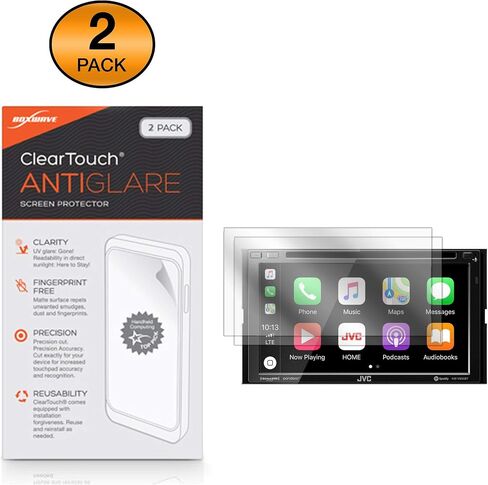 BoxWave Screen Protector Compatible with JVC KW-V850BT - ClearTouch Anti-Glare (2-Pack), Anti-Fingerprint Matte Film Skin for JVC KW-V850BT in Saudi Arabia