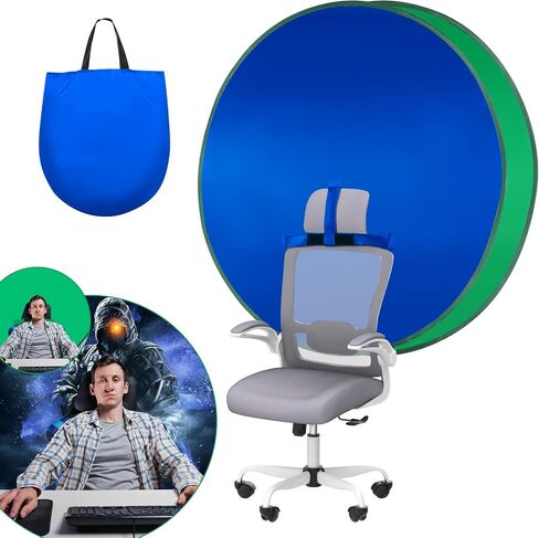 Green Screen Background with Stand,56 in Collapsible Greenscreen Backdrop,Pop Up Green Screen with Storage Bag，Portable Backdrop for Photography,Gaming,Live Streaming,Zoom Meeting and Gaming in Saudi Arabia