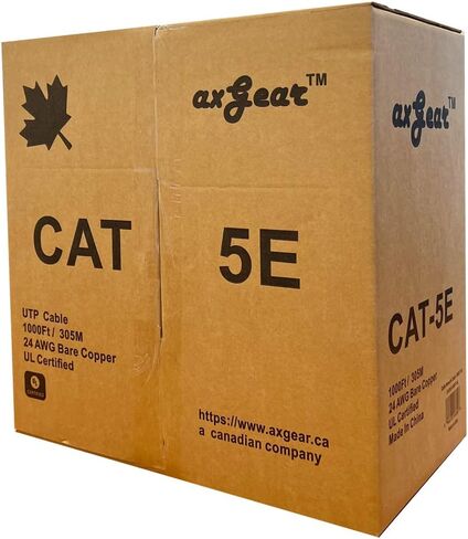 axGear Cat-5e Bulk 24AWG Cooper Cable 1000Ft مع شهادة UL in Kuwait