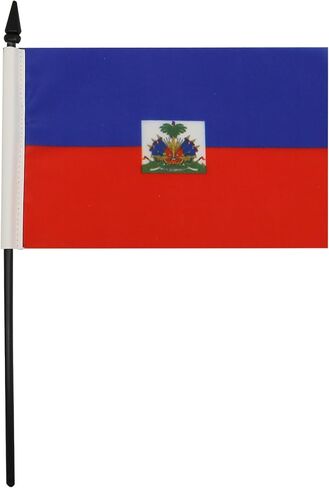 علم طاولة غوام من AZ FLAG مقاس 5 بوصة × 8 بوصة - علم مكتب غوام 21 × 14 سم - عصا وقاعدة بلاستيكية سوداء in Kuwait