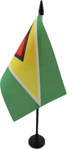 علم طاولة غوام من AZ FLAG مقاس 5 بوصة × 8 بوصة - علم مكتب غوام 21 × 14 سم - عصا وقاعدة بلاستيكية سوداء in Kuwait