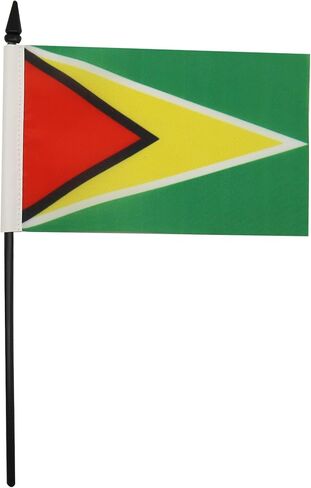 علم طاولة غوام من AZ FLAG مقاس 5 بوصة × 8 بوصة - علم مكتب غوام 21 × 14 سم - عصا وقاعدة بلاستيكية سوداء in Kuwait