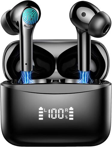 Wireless Earbuds, Bluetooth 5.3 Headphones LED Power Display Ear Buds Stereo, Earbuds in-Ear Noise Cancelling Mic, 42H Playback Mini Fashion Case IP7 Waterproof Sports Earphones for Android iOS in Saudi Arabia