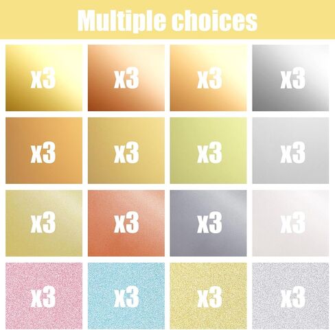 MCPINKY 24 Sheets Glitter Cardstocks A4, Shimmer Cardstock Pearlescent Paper Metallic Cardstock for Scrapbook DIY Crafts in Saudi Arabia