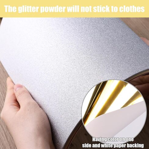 MCPINKY 24 Sheets Glitter Cardstocks A4, Shimmer Cardstock Pearlescent Paper Metallic Cardstock for Scrapbook DIY Crafts in Saudi Arabia