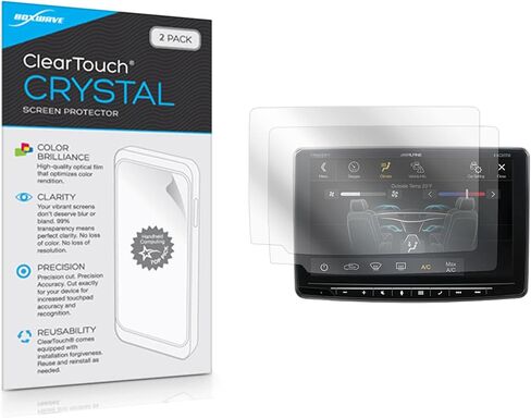 BoxWave Screen Protector Compatible with Alpine ILX-F409 - ClearTouch Anti-Glare (2-Pack), Anti-Fingerprint Matte Film Skin for Alpine ILX-F409, Alpine ILX-F409, ILX-F259, ILX-F309 in Saudi Arabia