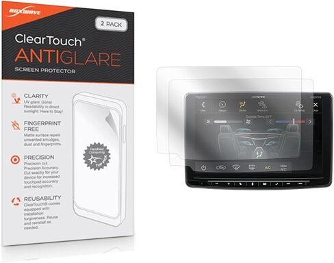 BoxWave Screen Protector Compatible with Alpine ILX-F409 - ClearTouch Anti-Glare (2-Pack), Anti-Fingerprint Matte Film Skin for Alpine ILX-F409, Alpine ILX-F409, ILX-F259, ILX-F309 in Saudi Arabia