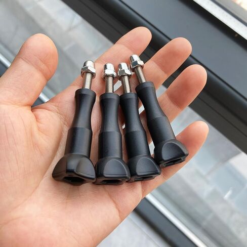 مجموعة HSU Thumbscrew (امتداد) + مفتاح ربط لـ Gopro Hero 13، 12، 11، 10، 9، 8، 7، 6، 5، 4، متوافق مع GoPro Media Mod، DJI Osmo Action AKASO Campark وكاميرات الحركة الأخرى (أسود) in Kuwait