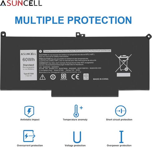 بطارية ASUNCELL 60Wh LP03XL لسلسلة Hp Envy 14-J 15T-AE 15-AE000 15T-AE000 15-AE125TX M6-P M6-P113DX M6-P013DX، 11.4 فولت 3 خلايا in Saudi Arabia