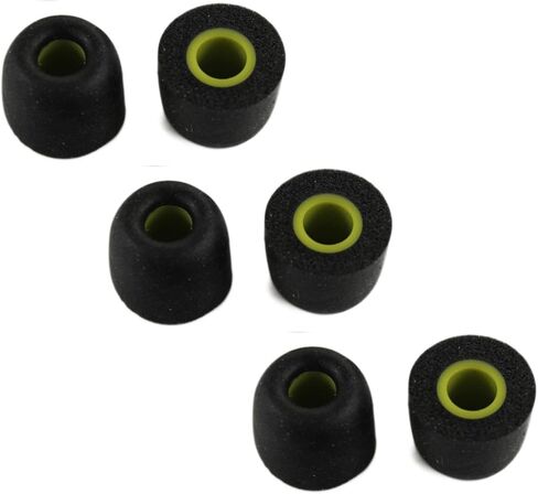 3 Pair Memory Foam & 3 Pair Silicone Rubber Replacement Earbuds, Ear Tips for JayBird BlueBuds X, X2 & X3 Sport Headphones (Medium) in Kuwait