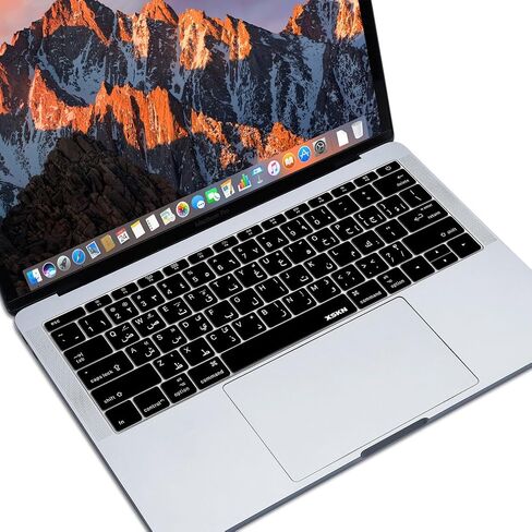 XSKN Arabic Language Silicone Keyboard Skin Cover for New MacBook Pro 13 Inch Without Touch Bar A1708 (2016 Version, Flat Keys) & New MacBook 12 A1534 in Saudi Arabia