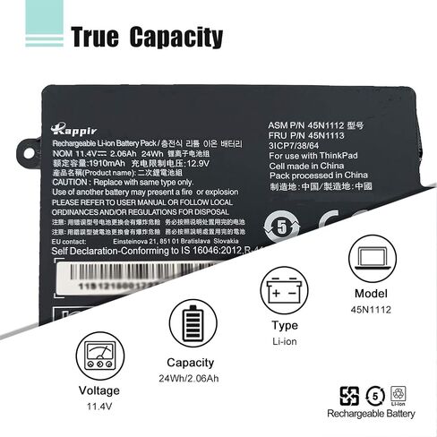 BOWEIRUI 45N1112 (11.4V 24Wh) Replacement Laptop Battery for ThinkPad T440 T440S T450 T450S T460 X240 X240S X250 X250S X260 S440 S540 Series 45N1773 121500143 45N1009 45N1111 45N1108 in Saudi Arabia