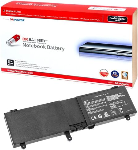 بطارية كمبيوتر محمول C41-N550 متوافقة مع Asus G550 N550J N550JA N550JV Q550LF N550JK N550 N550X47JV Q550L Q550LF G550JK N550JX G550J 0B200-00390000 0B200-00390100 [15V/35 00 مللي أمبير/53 وات في الساعة] in Kuwait