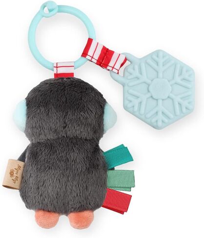 Itzy Ritzy Itzy Pal Infant Toy & Teether; Includes Lovey, Crinkle Sound, Textured Ribbons & Silicone Teether, Strawberry in Kuwait