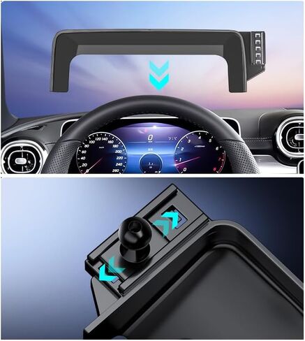 car Phone Holder Compatible with 2022-2024 Mercedes GLC X253 X254 Phone Mount Interior Accessories Phone Stand Vent for 12.3-inch (for 2022-2024 C W206/GLC X254 12.3 in.) in Saudi Arabia