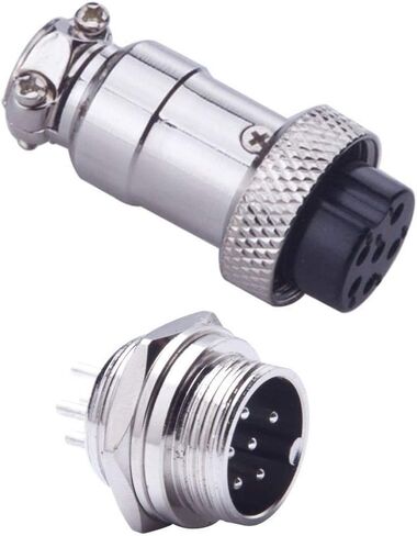 4 Pin Metal Male Female Panel Connectorplug 12mm GX12-4P Silver Aviation Plug - (5 Sets) in Kuwait