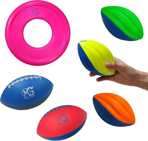 Macro Giant PU Foam Football, Spiral Football, 6 Inch, 5 Inch, Multi Colors, Kid Ball, Training Practice, Playground, Preschool, Parenting Activity in Saudi Arabia