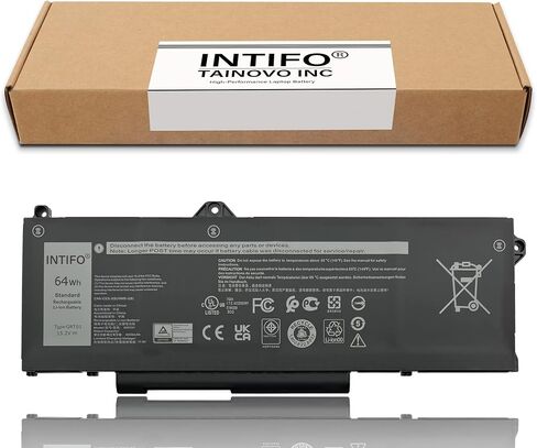 64Wh GRT01 Laptop Battery Compatible with Dell Latitude 14 5421 5431 15 5521 5531 Precision 14 3470 15 3561 3571 Alienware m17 R5 AMD 0R05P0 R05P0 00P3TJ 0P3TJ VXD57 [15.2V 4000mAh 4-Cell] in Saudi Arabia