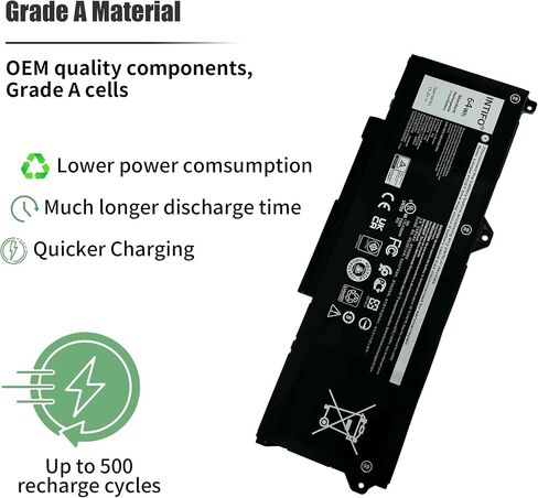 64Wh GRT01 Laptop Battery Compatible with Dell Latitude 14 5421 5431 15 5521 5531 Precision 14 3470 15 3561 3571 Alienware m17 R5 AMD 0R05P0 R05P0 00P3TJ 0P3TJ VXD57 [15.2V 4000mAh 4-Cell] in Saudi Arabia