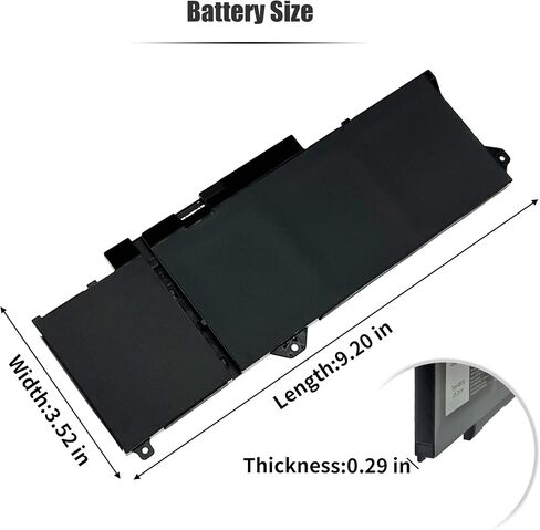 64Wh GRT01 Laptop Battery Compatible with Dell Latitude 14 5421 5431 15 5521 5531 Precision 14 3470 15 3561 3571 Alienware m17 R5 AMD 0R05P0 R05P0 00P3TJ 0P3TJ VXD57 [15.2V 4000mAh 4-Cell] in Saudi Arabia